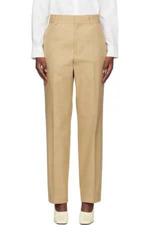 Filippa K Beige Tailored Cotton Trousers