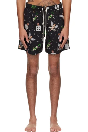 Palm Angels Black Pin Up Swim Shorts