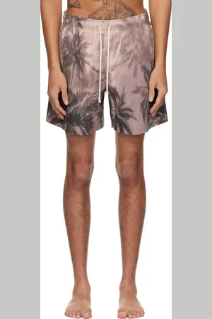 Palm Angels Taupe Sunset Palm Swim Shorts