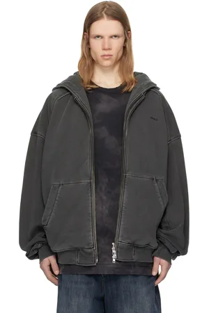 JUUN.J Gray Double Layered Dyed Hoodie
