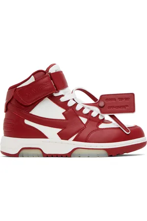 OFF-WHITE Red & White Out Of Office Sneakers