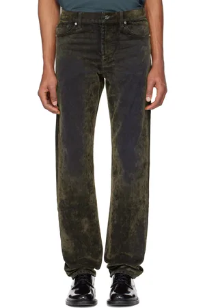 Helmut Lang Khaki Flocked Jeans