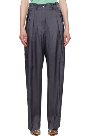 DRIES VAN NOTEN Gray Viscose Workwear Trousers