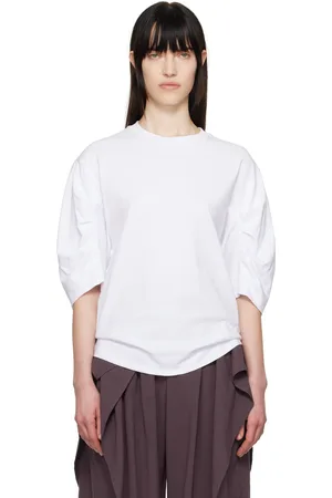 DRIES VAN NOTEN White Pleated T-shirt