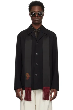 DRIES VAN NOTEN Black Notched Lapel Jacket
