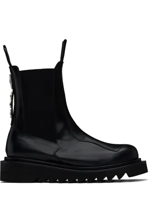 TOGA VIRILIS SSENSE Exclusive Black Calfskin Chelsea Boots