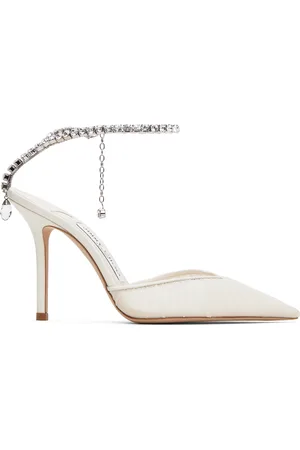 Jimmy Choo Off-White Saeda 100 Heels