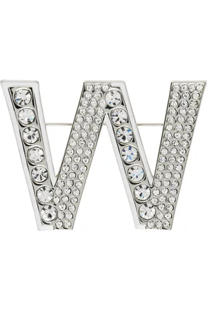 Max Mara Silver & White Carella Brooch