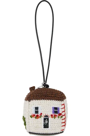 J.W.Anderson Brown & Off-White House Crochet Keychain