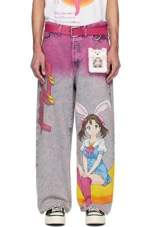 DOUBLET Blue & Anime Jeans