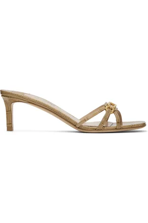 Tom Ford Beige Croc Leather Mules