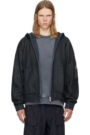 JUUN.J Navy Work Zip-Up Oil Denim Jacket