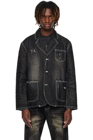 THUG CLUB Dickies Edition Faded Denim Blazer