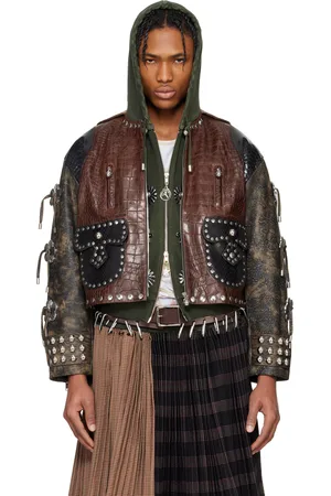 Chopova Lowena Brown Afterclap Leather Jacket