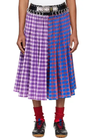 Chopova Lowena SSENSE Exclusive Purple & Blue Carabiner Midi Skirt