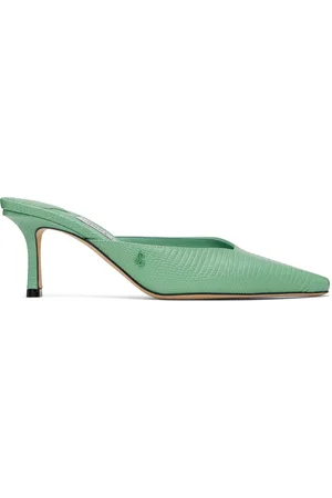 Jimmy Choo Green Vivi 65 Mules