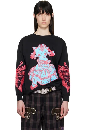 Chopova Lowena Black Dotty Oversized Jersey T-shirt
