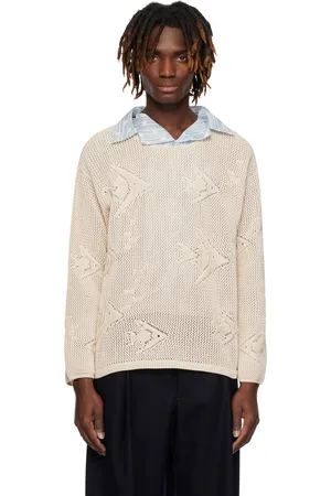 BODE Beige Angel Fish Sweater