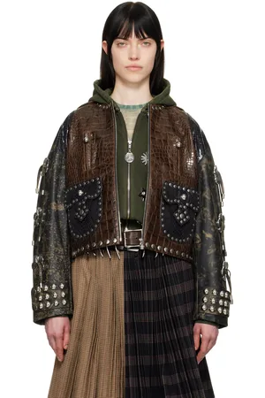 Chopova Lowena Brown Afterclap Leather Jacket