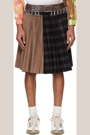 Chopova Lowena Black & Brown Thunder Knee Carabiner Skirt