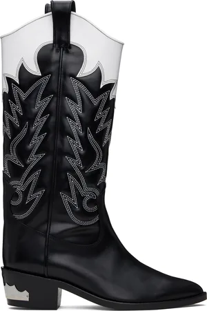 TOGA VIRILIS Black & Leather Tall Boots