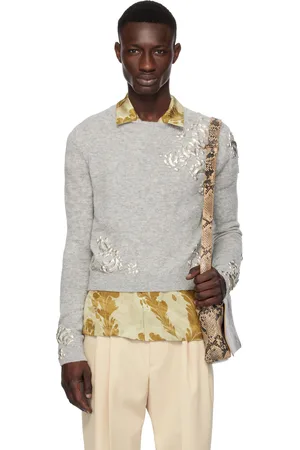 DRIES VAN NOTEN Gray Hardware Sweater