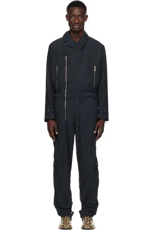 DRIES VAN NOTEN Navy Overdyed Jumpsuit