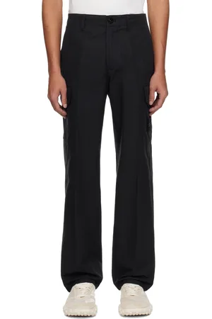 Stone Island Black Weatherproof Cotton Canvas Ghost Cargo Pants