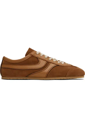 DRIES VAN NOTEN Tan Suede Sneakers