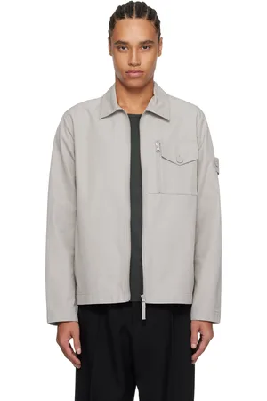 Stone Island Gray Weatherproof Cotton Canvas Ghost Jacket