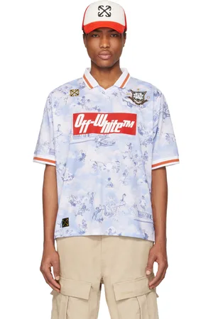 OFF-WHITE White & Blue Fresco Soccer Jersey
