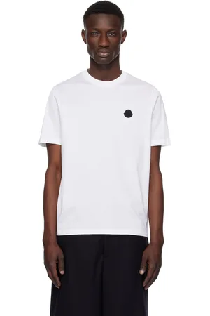 Moncler White Vertical Back Logo Cotton T-shirt