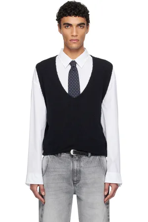 mfpen Black V-Neck Vest