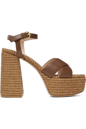 Gianvito Rossi Brown Bebe Heeled Sandals