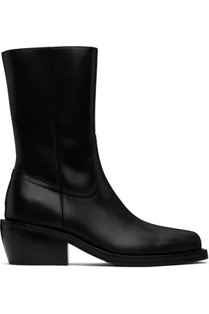 DRIES VAN NOTEN Black Leather Boots