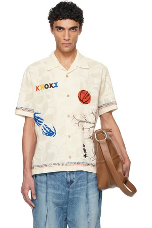 KHOKI Off- Hand Embroidered-Design Shirt