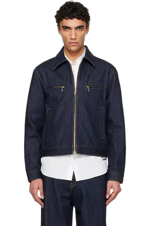 Fumito Ganryu Navy Work Riders Denim Jacket