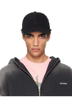 We11 Done Distressed Logo Embroidered Cap