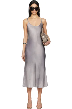 Acne Studios Gray Strap Midi Dress