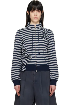 OPEN YY & Gray Appliqué Zipup Sweatshirt