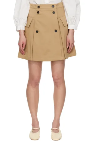 Max Mara Tan Zebio Miniskirt