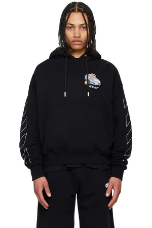OFF-WHITE Black Fresco Arrow Hoodie