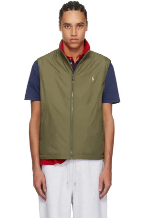 Ralph Lauren Khaki Packable Taffeta Vest