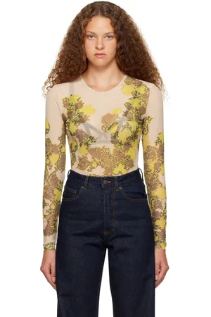 DRIES VAN NOTEN Pink Floral Long Sleeve T-Shirt