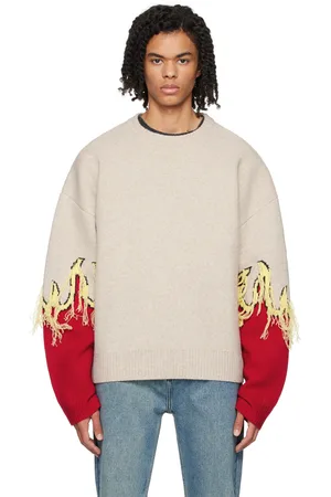 Wynn Hamlyn Red & Gray Flame Sweater