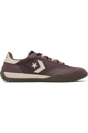 Converse Burgundy Run Star Nylon & Leather Sneakers
