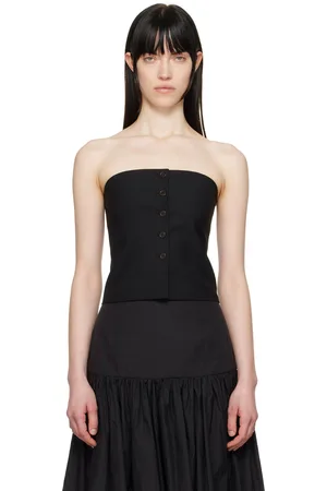 AMOMENTO Button Up Bustier Top