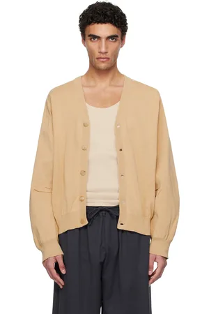 Hed Mayner Beige V Neck Cardigan