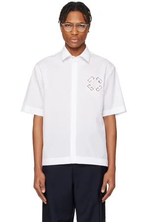 Givenchy White Dripping Embroidery Shirt