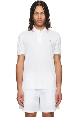 Fred Perry White On Court Twin Tipped Polo
